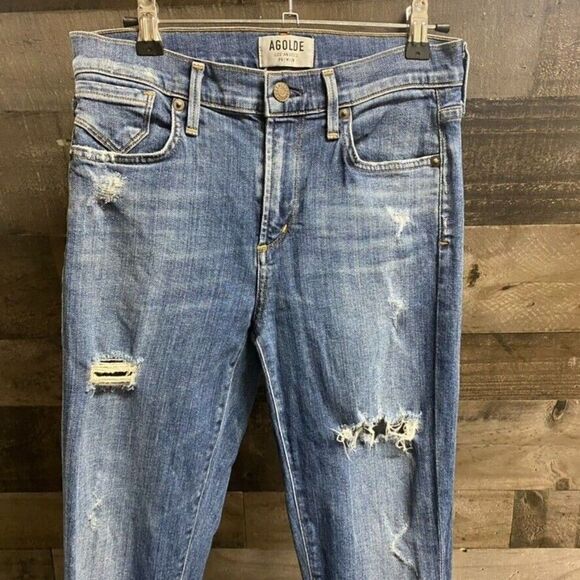 Agolde Sophie High Rise Skinny Distressed Jeans, Style A003-2078, Size 26 - Picture 1 of 8